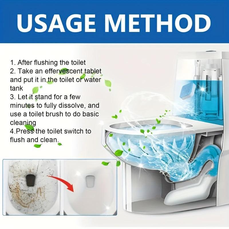 Toilet Bowl Cleaner Effervescent Tablet - Descaling, Deodorant, Stain Remover