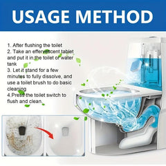 Toilet Bowl Cleaner Effervescent Tablet - Descaling, Deodorant, Stain Remover
