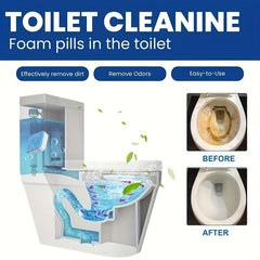 Toilet Bowl Cleaner Effervescent Tablet - Descaling, Deodorant, Stain Remover