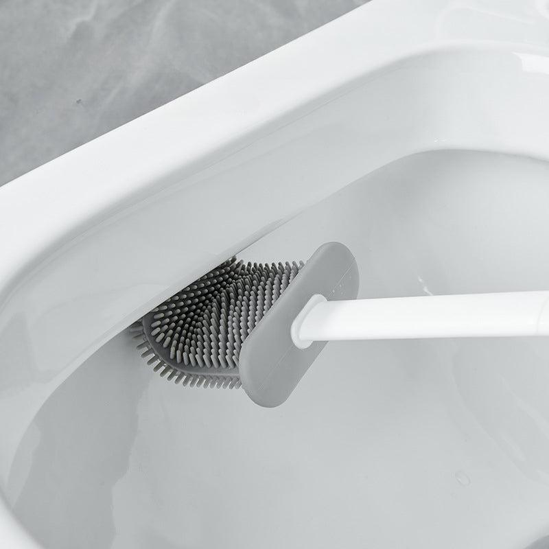 Silicone Toilet Brush Set Wall Mounted Bathroom Cleaning Set
