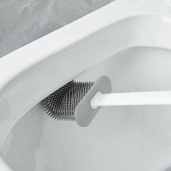 Silicone Toilet Brush Set Wall Mounted Bathroom Cleaning Set