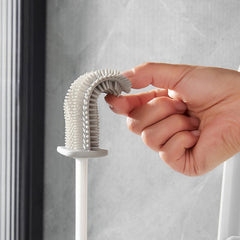Silicone Toilet Brush Set Wall Mounted Bathroom Cleaning Set