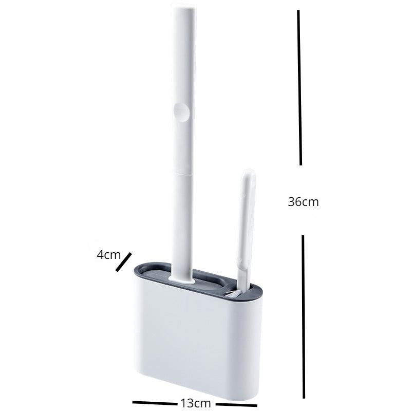 Silicone Toilet Brush Set Wall Mounted Bathroom Cleaning Set