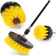4pcs Auto Detailing Drill Brush Set - Wheel, Car, Tire, Floor Mat Cleaner
