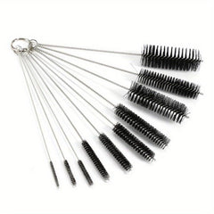 10pcs Stainless Steel Cleaning Brush Set for Pipes, Hookahs, Cachimbas