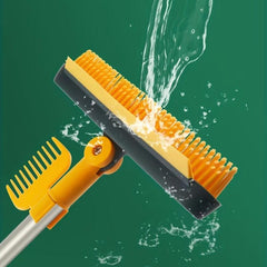 3-in-1 Floor Sanding Brush with Scraper, Long Handle & Silicone Gap Brush