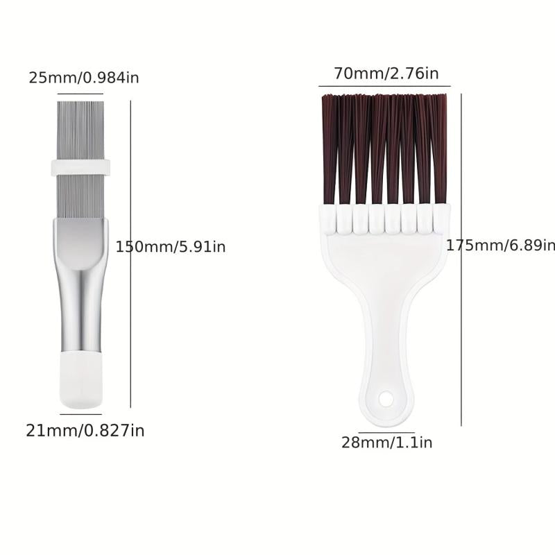 5-Piece AC Cleaning Set - 2 Fin Combs, Condenser Fin Straightener