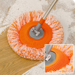 360 Rotating Floor Mop Retractable Mop for Home Floor Wall Cleaner Orange