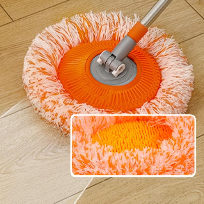 360 Rotating Floor Mop Retractable Mop for Home Floor Wall Cleaner Orange