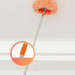 360 Rotating Floor Mop Retractable Mop for Home Floor Wall Cleaner Orange