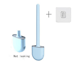 Silicone Toilet Brush And Holder Set - Toilet Cleaning Brush