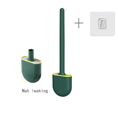 Silicone Toilet Brush And Holder Set - Toilet Cleaning Brush
