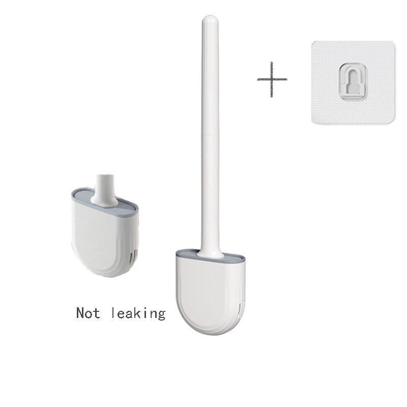 Silicone Toilet Brush And Holder Set - Toilet Cleaning Brush