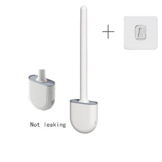 Silicone Toilet Brush And Holder Set - Toilet Cleaning Brush
