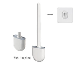 Silicone Toilet Brush And Holder Set - Toilet Cleaning Brush