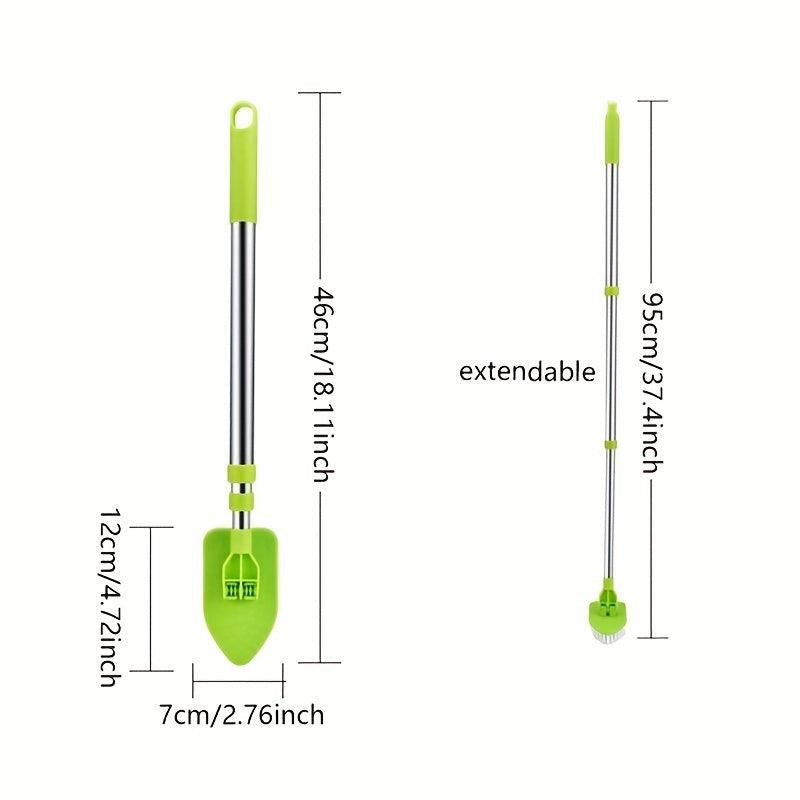 2 in 1 Floor Brush with Retractable Heads