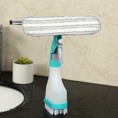 4-In-1 Glass Wiper with Scraper, Sprayer & Brush