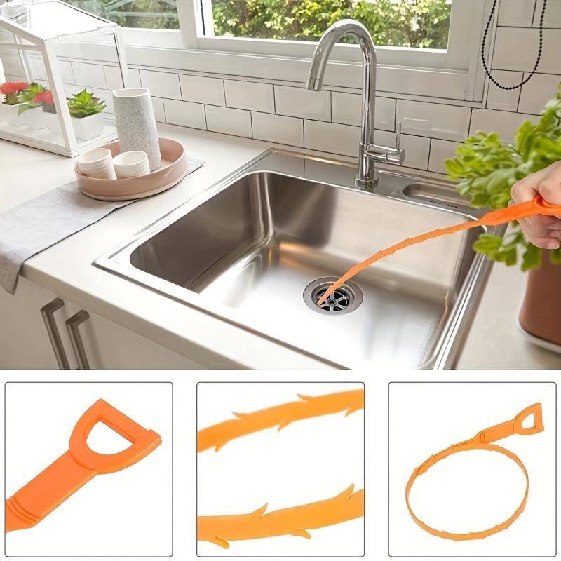 10pcs Drain Clog Remover Tool Sewer Dredging Hook Household Sink Hair Catcher