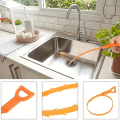 10pcs Drain Clog Remover Tool Sewer Dredging Hook Household Sink Hair Catcher