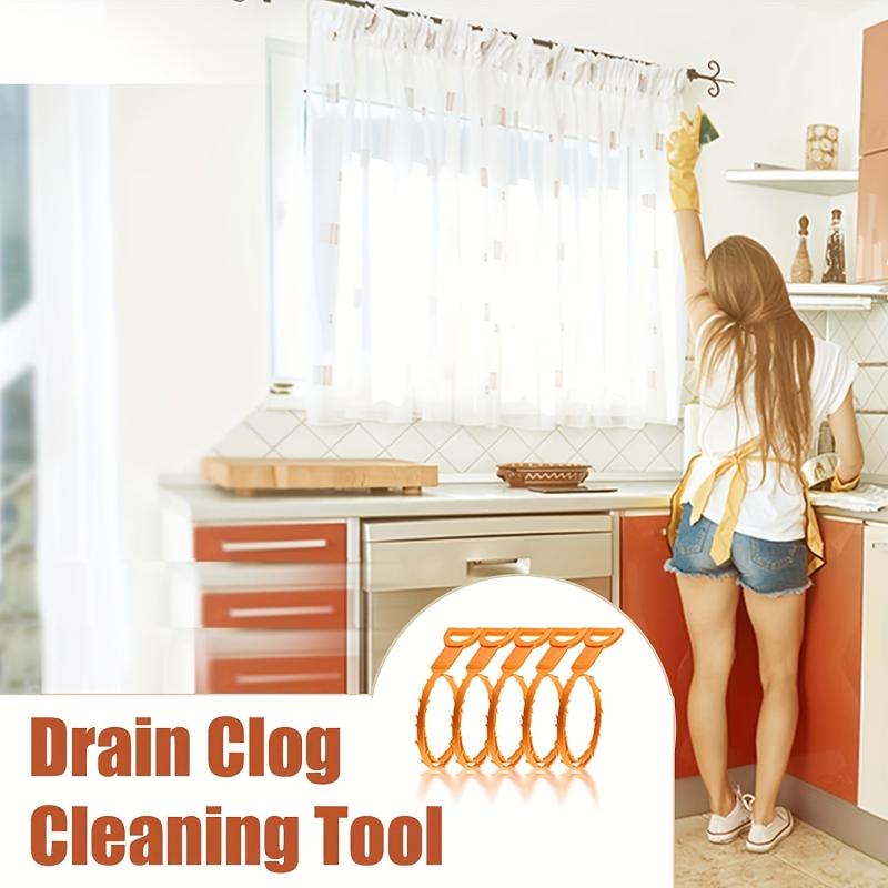 10pcs Drain Clog Remover Tool Sewer Dredging Hook Household Sink Hair Catcher