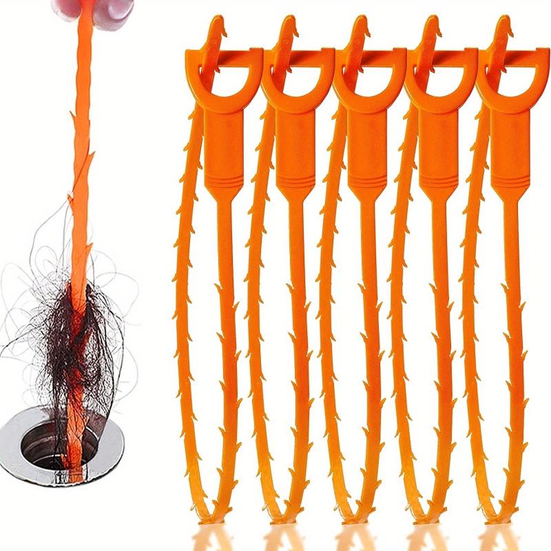 10pcs Drain Clog Remover Tool Sewer Dredging Hook Household Sink Hair Catcher