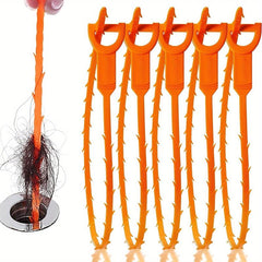 10pcs Drain Clog Remover Tool Sewer Dredging Hook Household Sink Hair Catcher