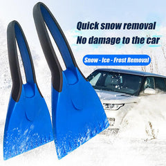 Silicone Car Ice Scraper with Non-slip Handle - Windshield Snow Shovel