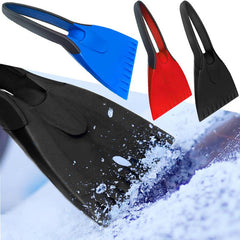 Silicone Car Ice Scraper with Non-slip Handle - Windshield Snow Shovel