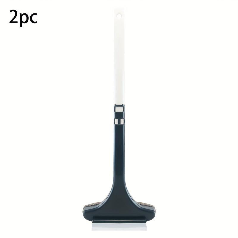 2pcs Window Screen Cleaning Brush with Scraper Long Handle