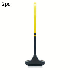 2pcs Window Screen Cleaning Brush with Scraper Long Handle