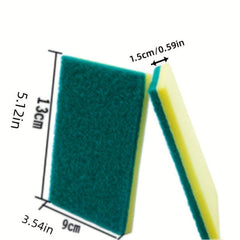 6pcs Double-sided Kitchen Cleaning Sponge Strong Decontamination