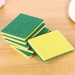 6pcs Double-sided Kitchen Cleaning Sponge Strong Decontamination