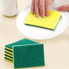 6pcs Double-sided Kitchen Cleaning Sponge Strong Decontamination