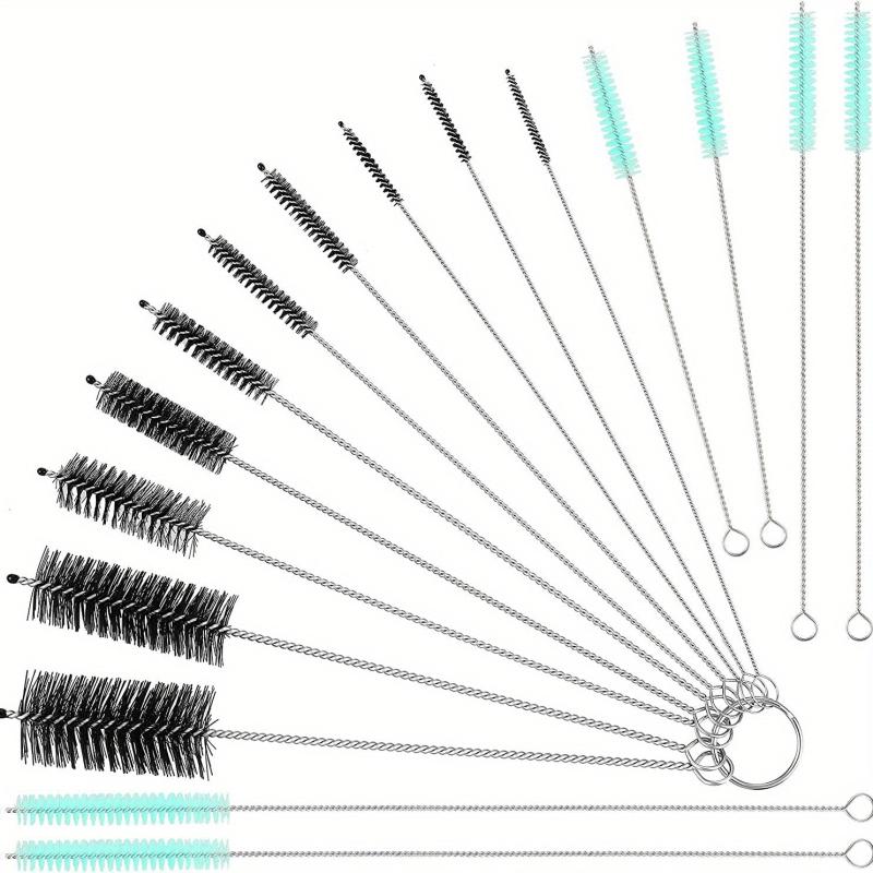 16pcs Reusable Straw Cleaning Brushes Assorted Colors