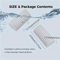 3pcs 4pcs Damp Clean Duster Sponge Sponge Cleaning Brush Duster