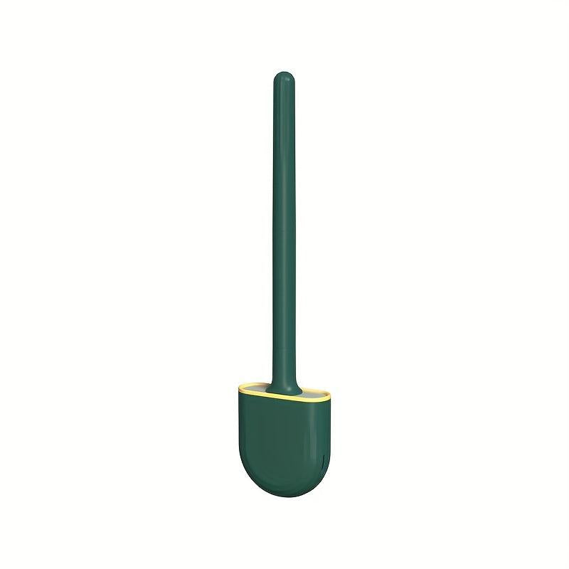 Wall Mounted Silicone Toilet Brush Set Flexible Cleaning Brush