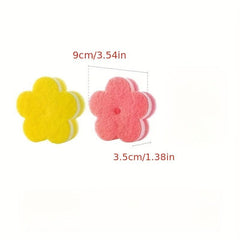 Flower Sponge Dishwashing Wipe Pot Brush And Sponge Set