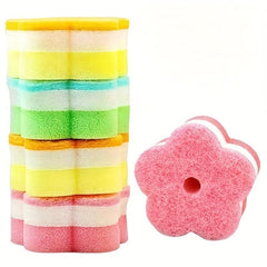 Flower Sponge Dishwashing Wipe Pot Brush And Sponge Set