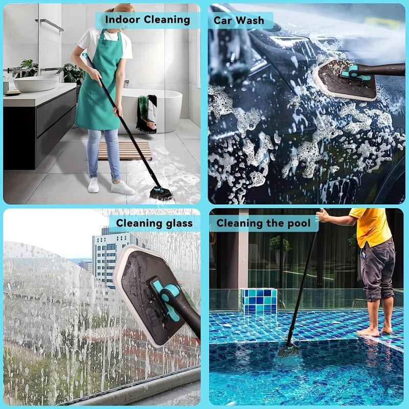 3-in-1 Long Handle Shower Cleaning Brush