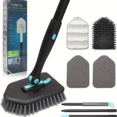 3-in-1 Long Handle Shower Cleaning Brush