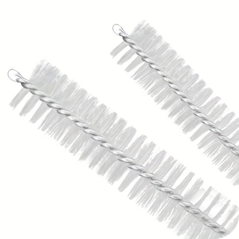 6pcs Straw Cleaner Brush Long Straw Brush Nylon Bristles Stainless Handle