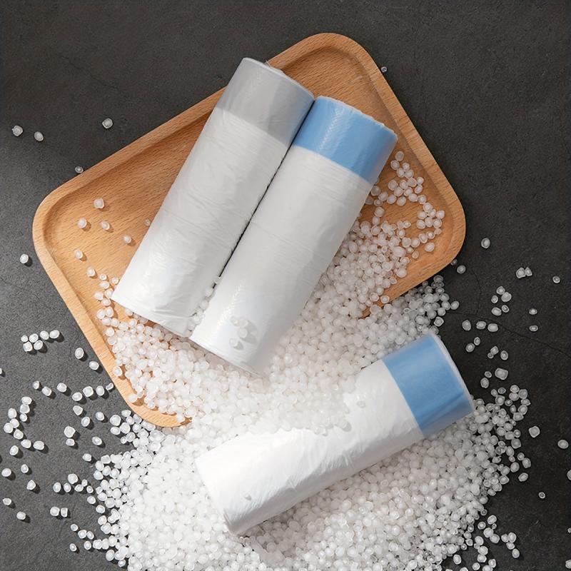 3 Rolls Drawstring Garbage Bags Thickened Kitchen Trash Bags Leak Proof Bin Line