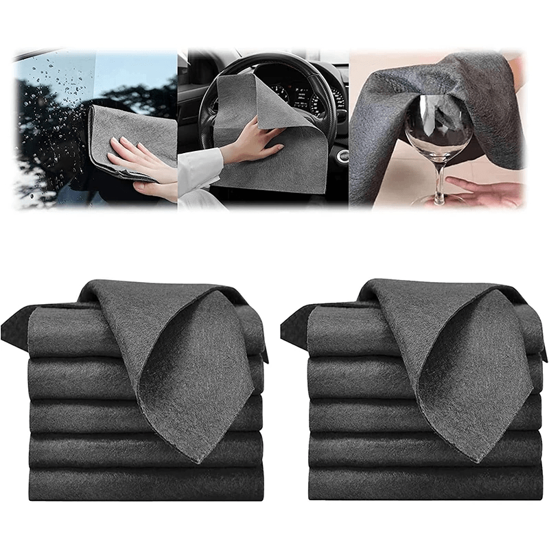 4pcs Magic Cloth Glass Cleaning Cloth No Trace No Watermark
