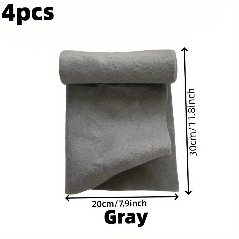 4pcs Magic Cloth Glass Cleaning Cloth No Trace No Watermark