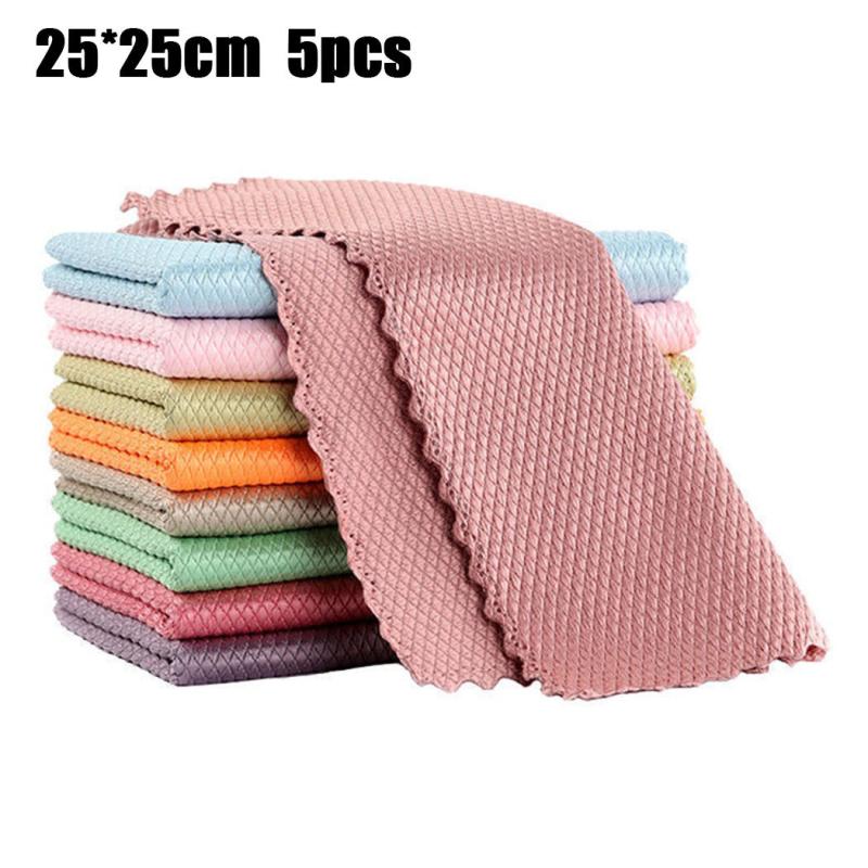 10pcs NanoScale Streak Miracle Cleaning Cloths - Reusable Easy Clean Towels