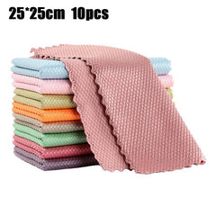 10pcs NanoScale Streak Miracle Cleaning Cloths - Reusable Easy Clean Towels