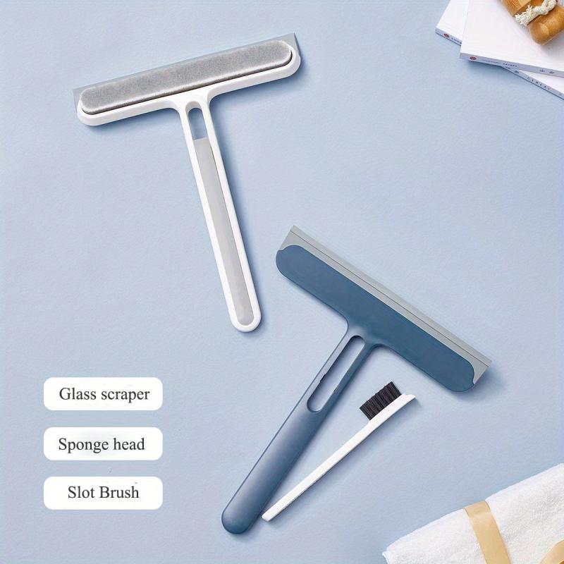 Portable Glass Cleaning Brush Double Sided Wiper Mesh Screen Cleaner Hair Sponge