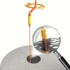 Easy Drain Snake Cleaner with Rotating Handle and Wand Refills
