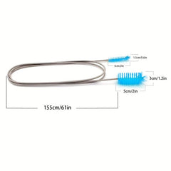 Flexible Drain Brush Nylon Tube Brush Elastic Hose Pipe Cleaning Brush