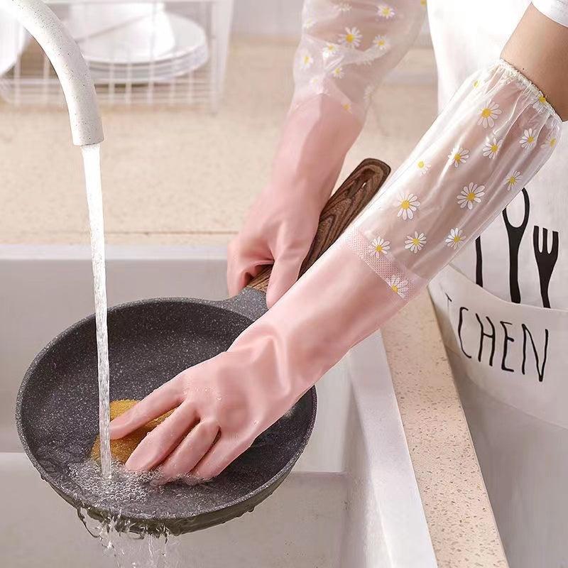 Thermal Dishwashing Gloves Waterproof Protective Non-slip Random